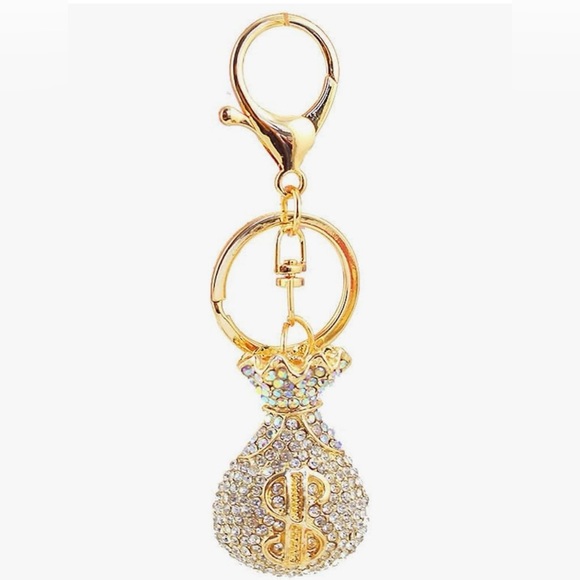 Amazon Essentials Accessories - Money Bag Keychain with Rhinestones